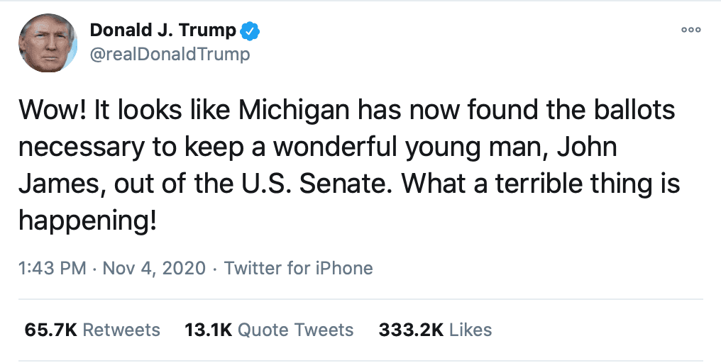 trump michigan tweet