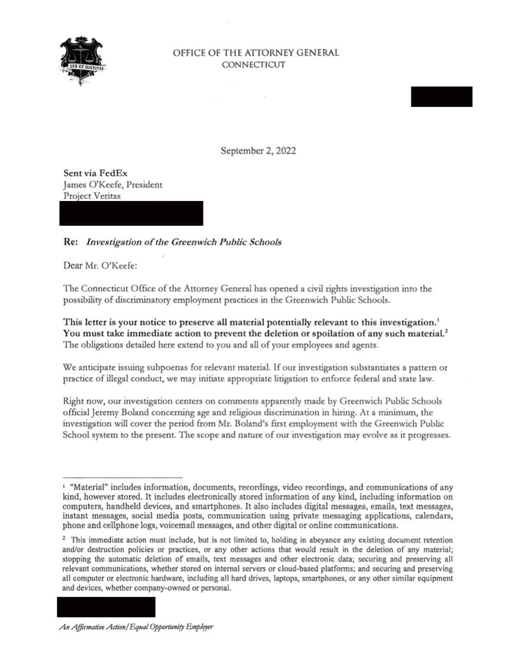 ag letter